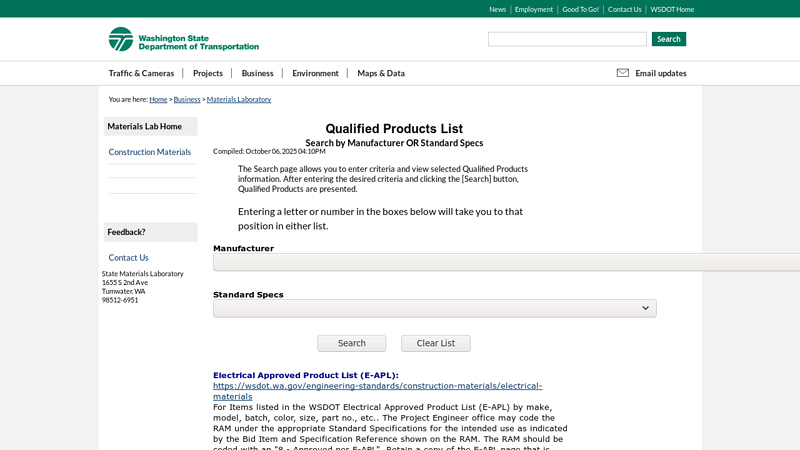 Qualified Product List gardner auto parts pompano