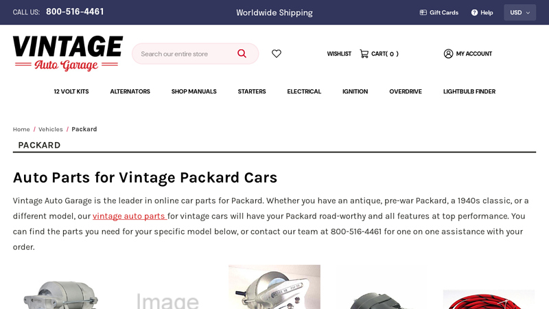 Quality Auto Parts for Vintage Packard Cars vintage car parts