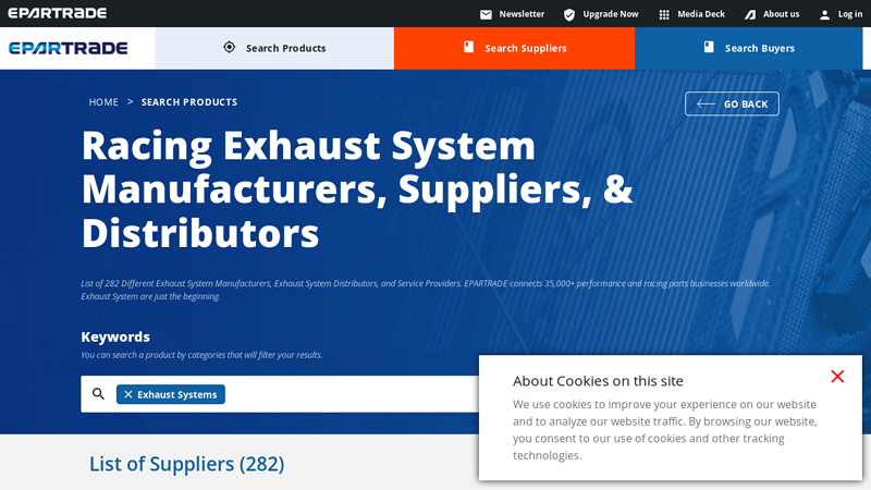 Racing Exhaust System Manufacturers, Suppliers, & Distributors car exhaust system parts