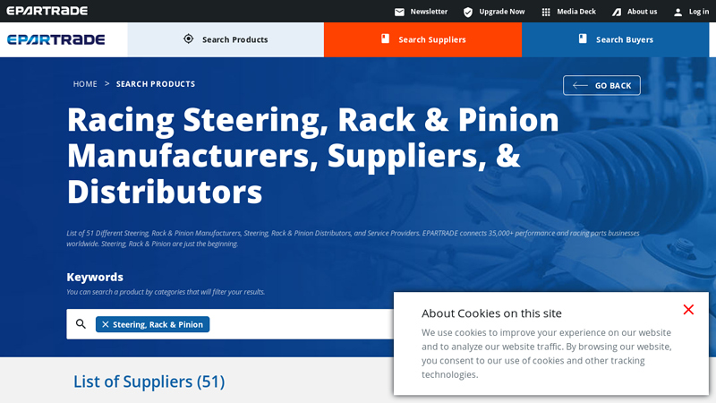 Racing Steering, Rack & Pinion Manufacturers, Suppliers ... auto parts rack and pinion