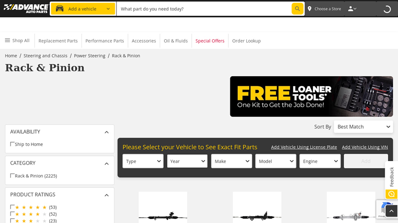 Rack and Pinion Assembly auto parts rack and pinion