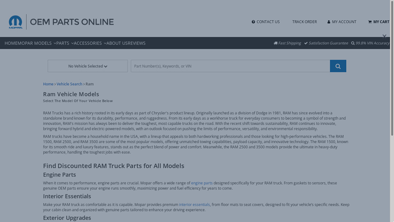 Ram Vehicle Models ram truck parts catalog