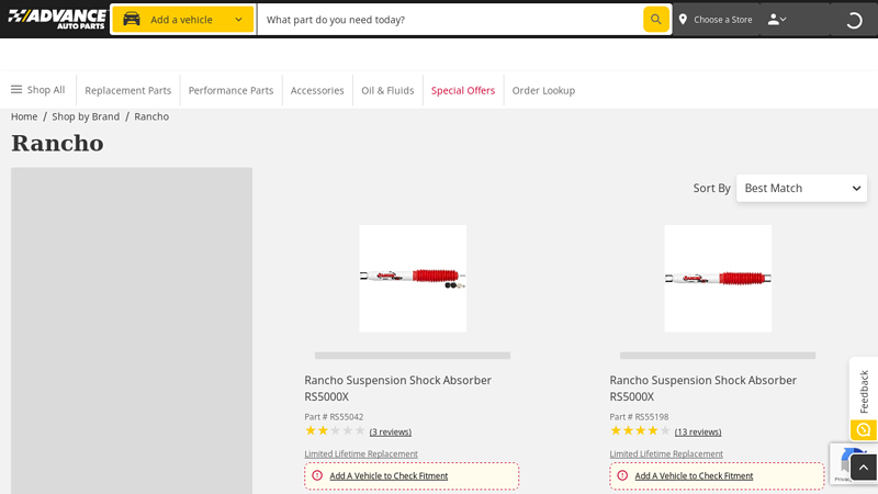 Rancho rancho auto parts