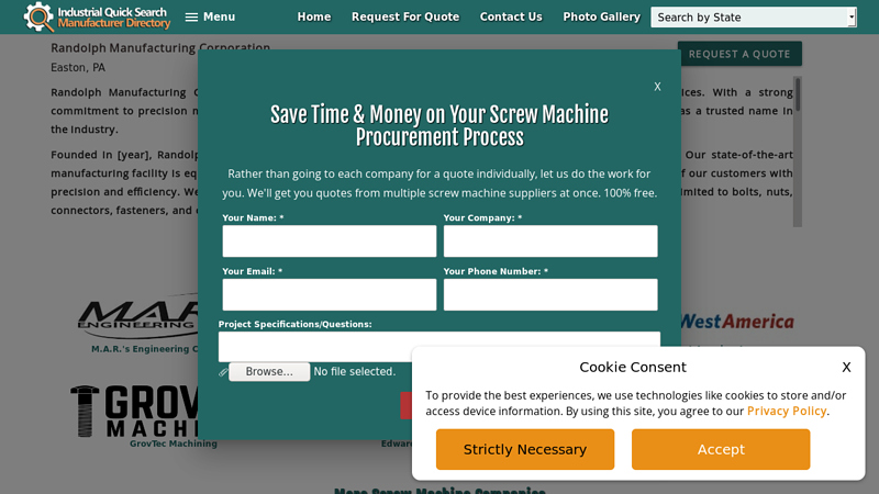 Randolph Manufacturing Corporation randolph auto parts