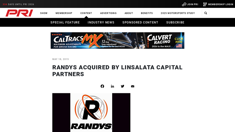 RANDYS Acquired By Linsalata Capital Partners randy's auto parts