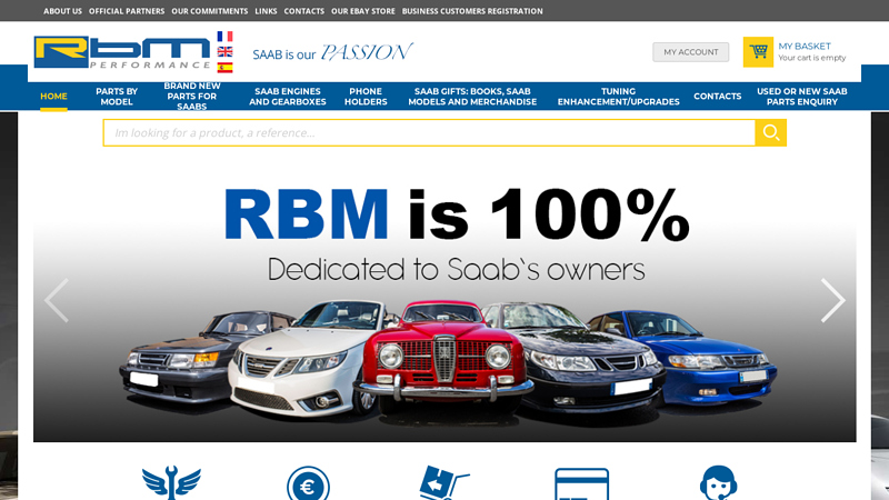 RBM parts for saabs, saab parts and accessories saab car parts