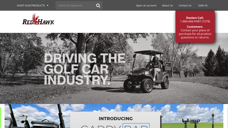 Red Hawk club car golf cart parts