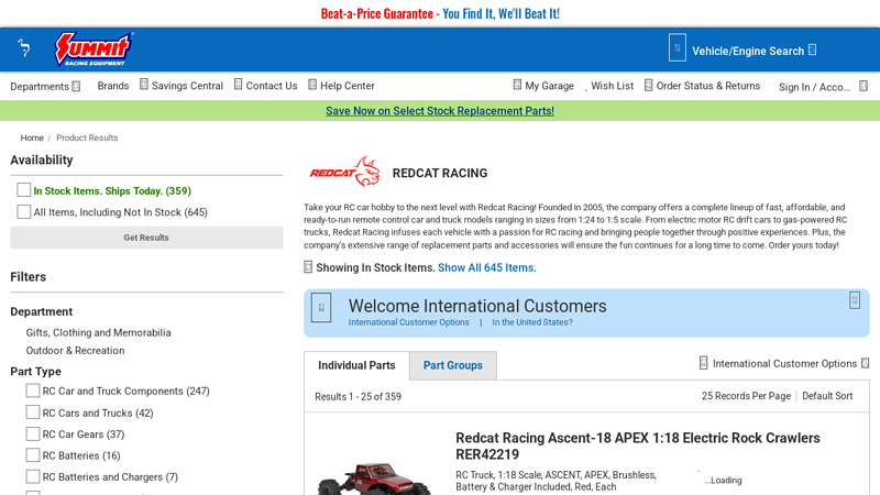 Redcat Racing RC Cars, Trucks & Components redcat rc car parts