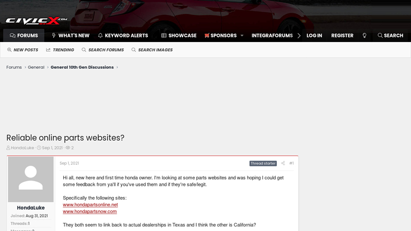 Reliable online parts websites? cheap honda civic parts