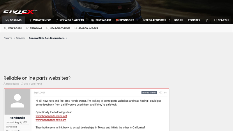 Reliable online parts websites? cheap oem honda parts