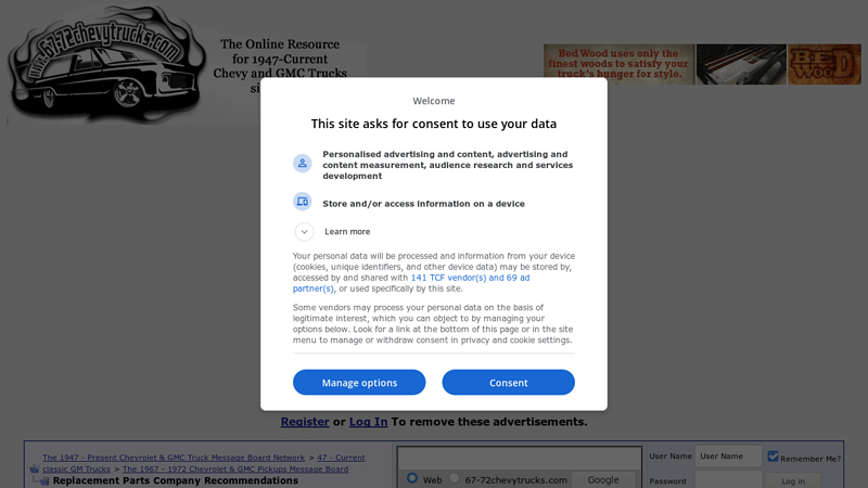 Replacement Parts Company Recommendations 1967 1972 free truck parts