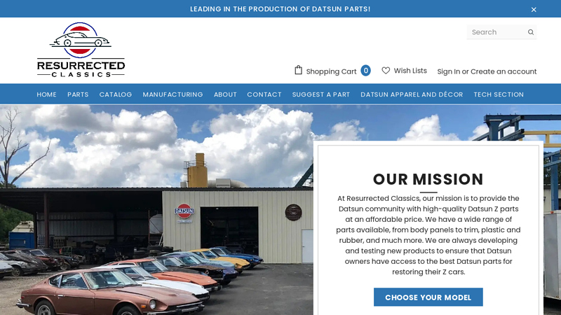 Resurrected Classics datsun z car parts