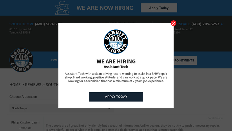 Reviews babbitt's online car parts