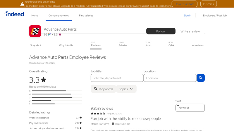 Reviews advance auto parts latrobe