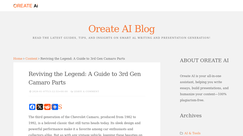 Reviving the Legend: A Guide to 3rd Gen Camaro Parts 3rd gen camaro parts car