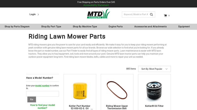 Riding Lawn Mower Parts garden tractor parts