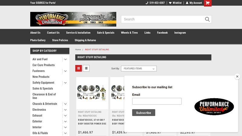 RIGHT STUFF DETAILING Products the right stuff car parts