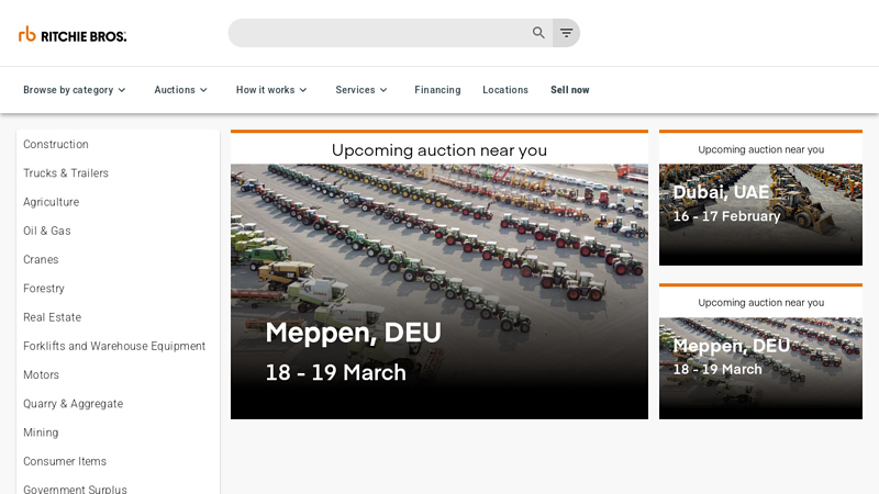 Ritchie Bros. Auctioneers rb truck parts