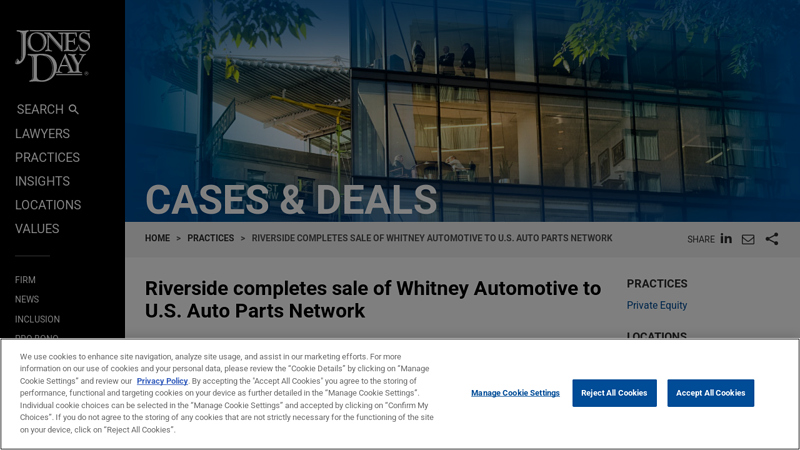 Riverside completes sale of Whitney Automotive to U.S. Auto Parts ... riverside auto parts