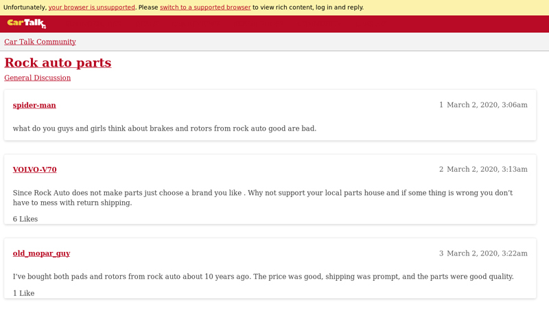 Rock auto parts cheap auto parts online