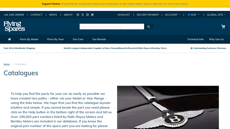 Rolls-Royce & Bentley Catalogues bentley car parts