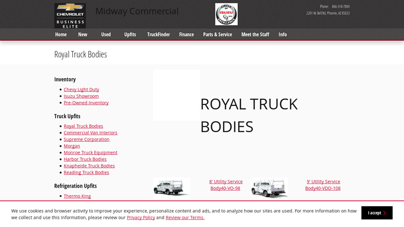 Royal Truck Bodies reading truck body parts catalog
