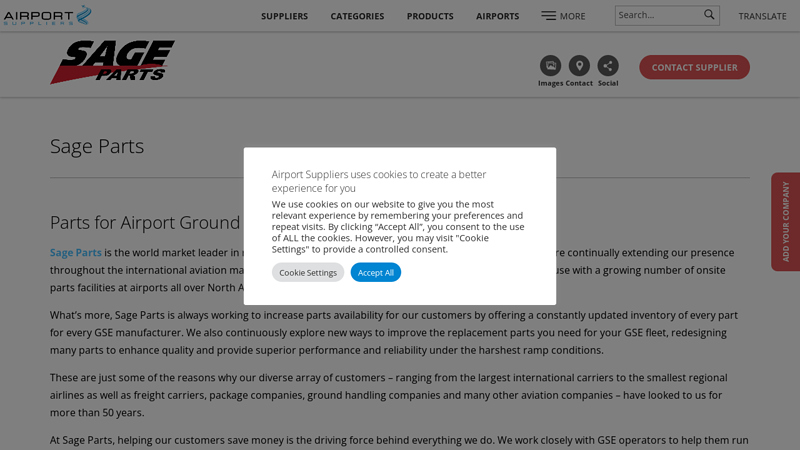 Sage Parts airport auto parts