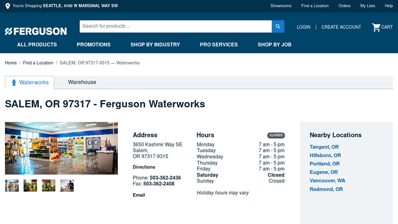 Salem, OR 97317-9315 portland water truck parts