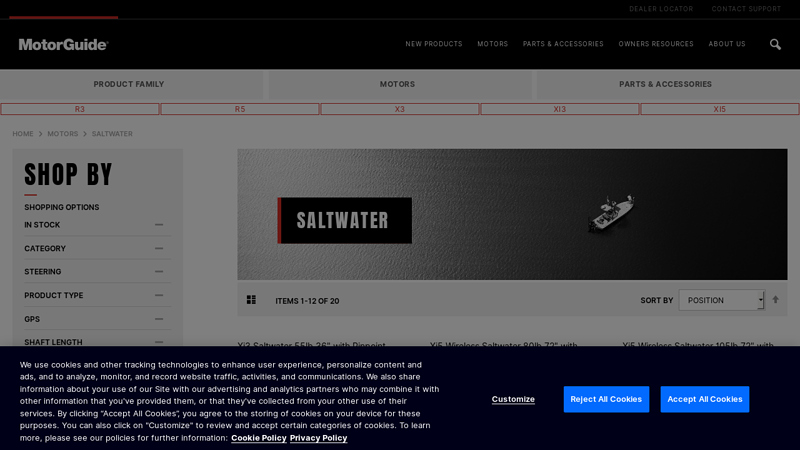 Saltwater motorguide trolling motors parts