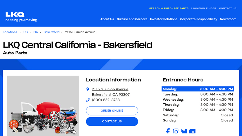 Salvage and Recycled Auto Parts in Bakersfield 93307 auto parts bakersfield ca