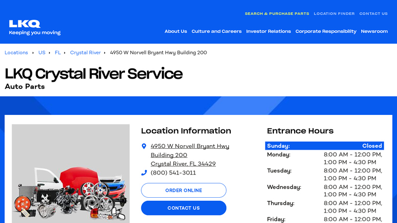 Salvage and Recycled Auto Parts in Crystal River 34429 car parts ocala fl