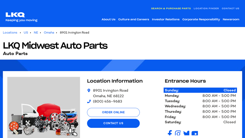 Salvage and Recycled Auto Parts in Omaha 68122 lkq midwest auto parts