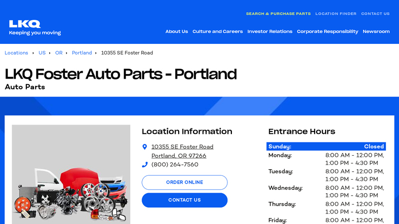Salvage and Recycled Auto Parts in Portland 97266 foster auto parts