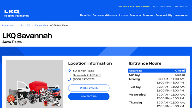 Salvage and Recycled Auto Parts in Savannah 31408 auto parts savannah ga