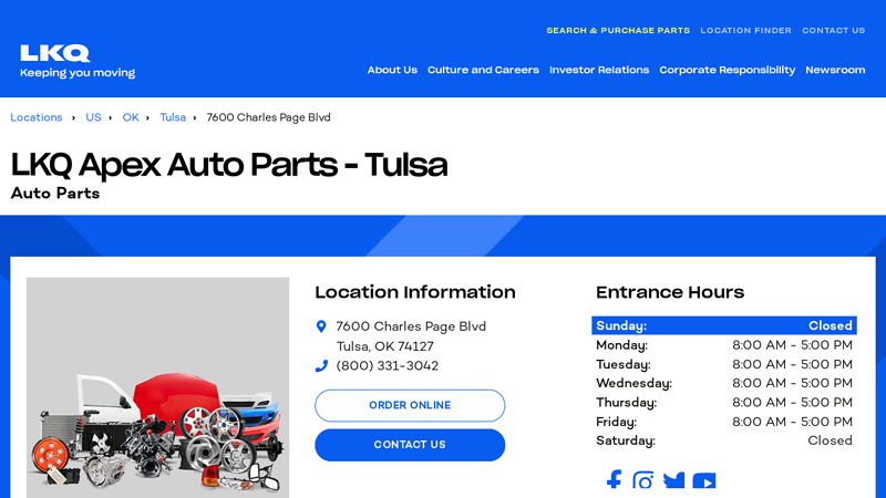 Salvage and Recycled Auto Parts in Tulsa 74127 ford parts tulsa