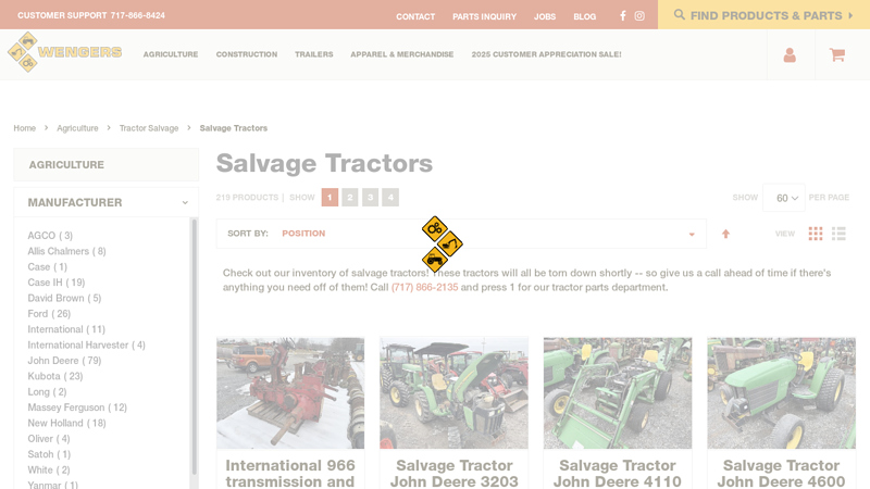 Salvage Tractors - Used Tractor Parts junk tractor parts