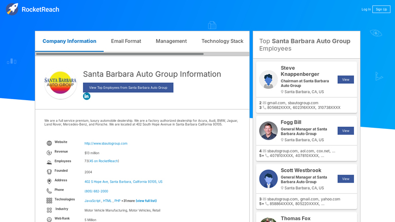 Santa Barbara Auto Group Information auto parts santa barbara