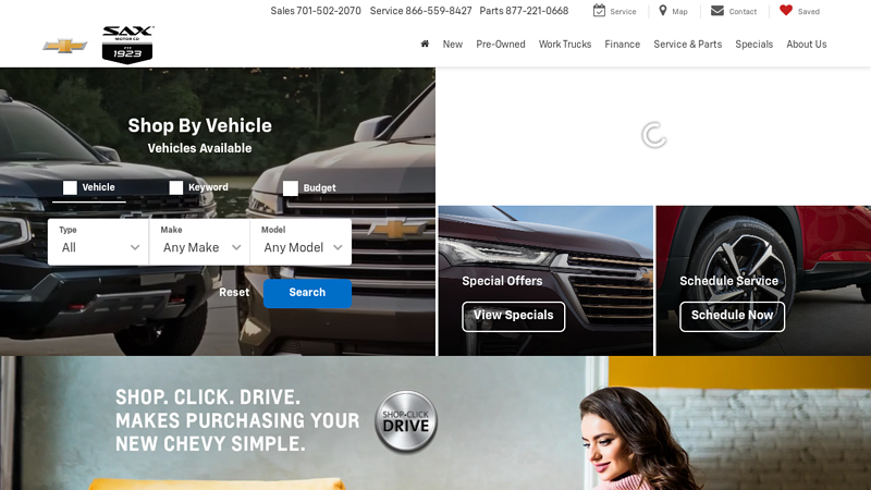 Sax Motor Co: Chevrolet Dealership dickinson auto parts