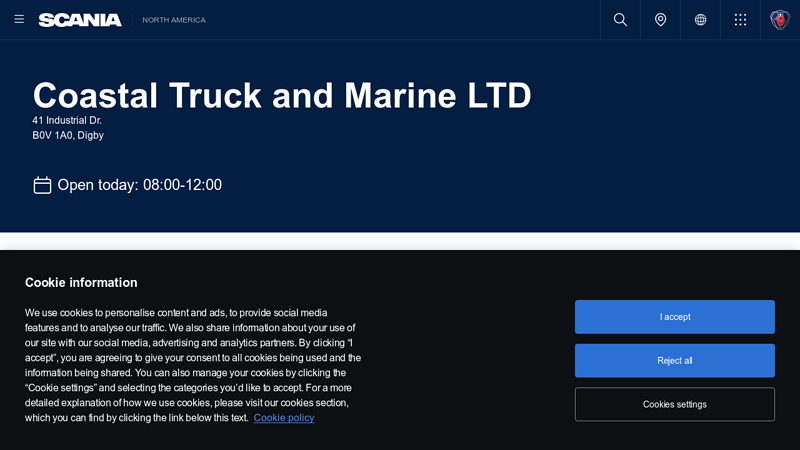 Scania Dealer coastal truck parts