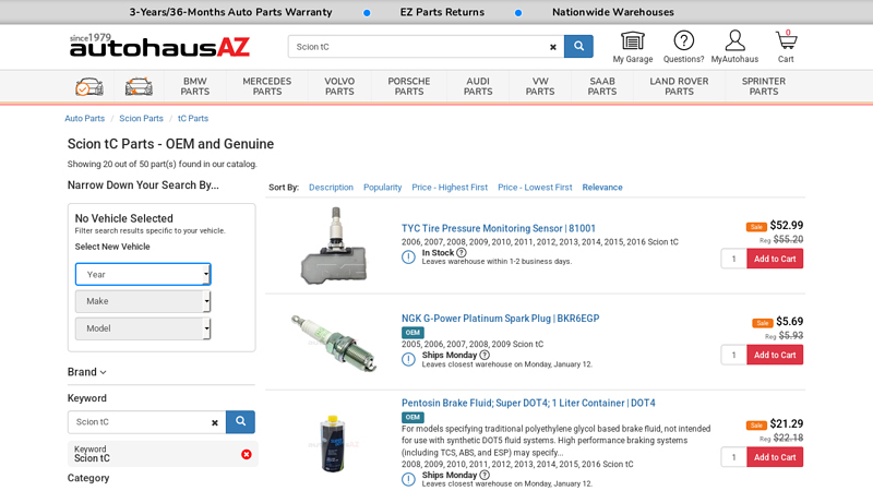 Scion tC Parts Massive Inventory scion tc auto parts
