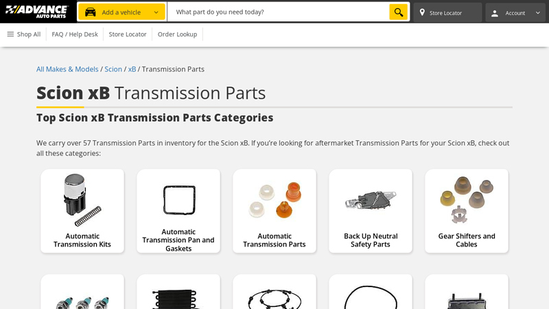 Scion xB Transmission Parts 2010 toyota sequoia part no. 2010xb