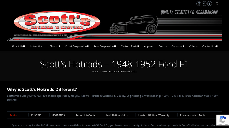 Scott's Hotrods 1949 ford f1 parts