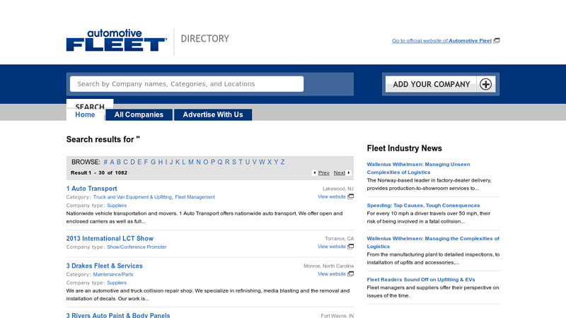 Search fleet truck parts inc