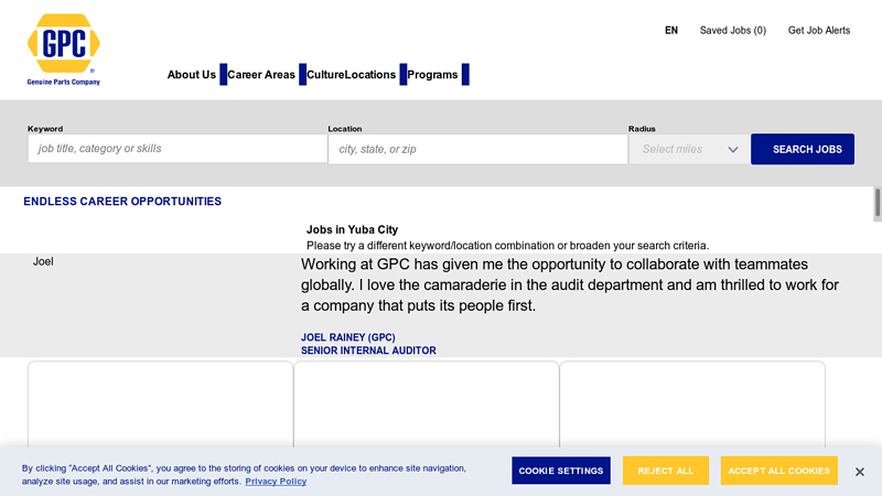 Search Yuba City Jobs at Genuine Parts Company auto parts yuba city