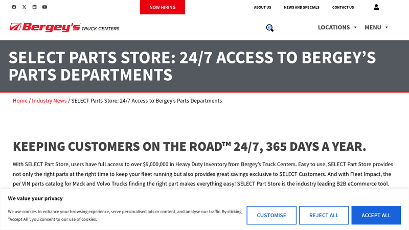 SELECT Parts Store cumberland truck parts