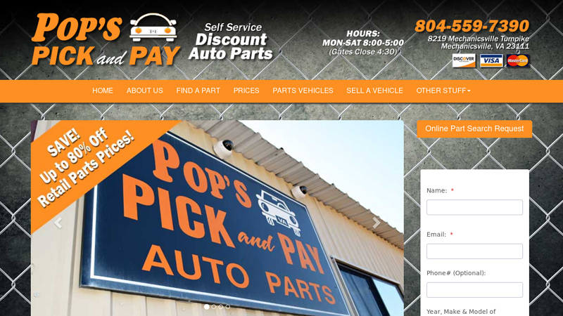 Self Service Discount Used Auto Parts Richmond VA used car parts richmond va