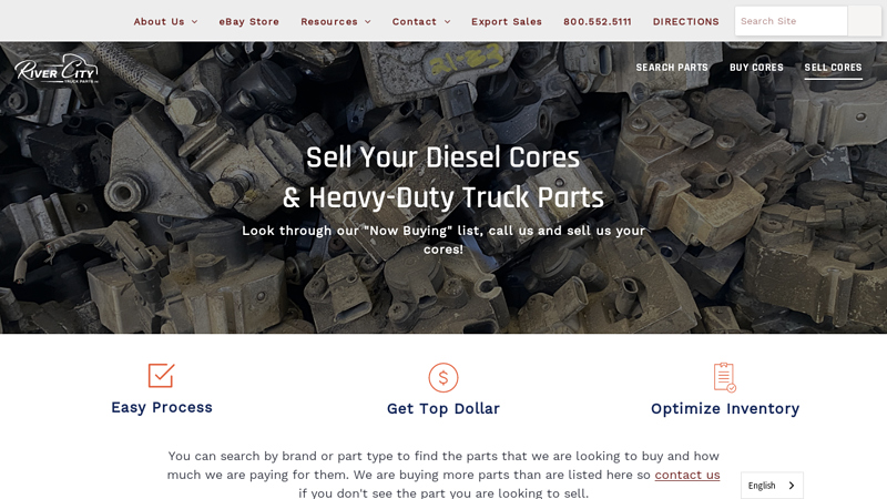 Sell Diesel Cores sell truck for parts