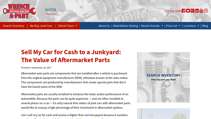 Sell My Car for Cash to a Junkyard cash for auto parts