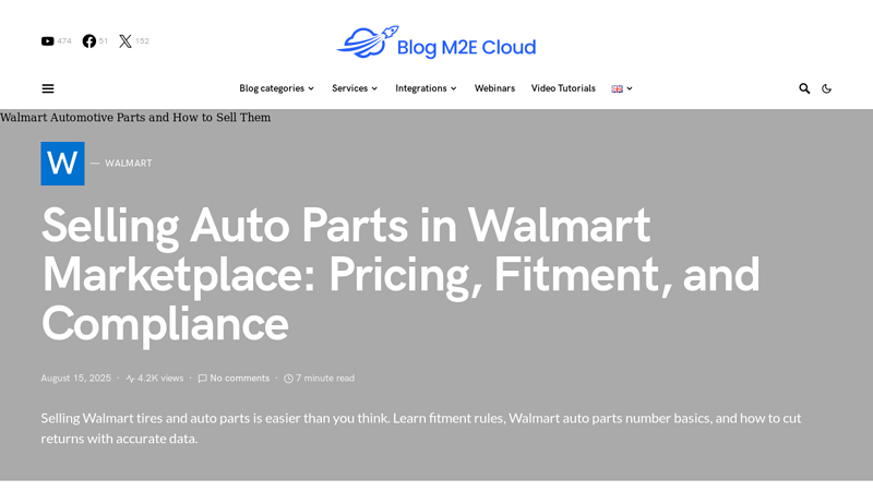 Selling Auto Parts in Walmart Marketplace walmart auto parts