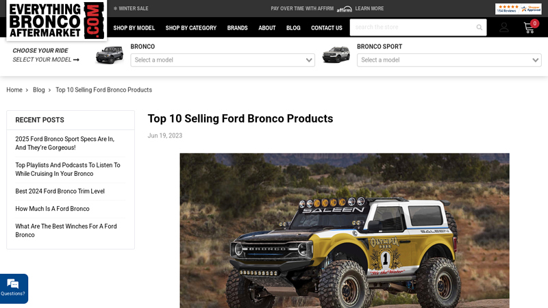 Selling Ford Bronco Products ford bronco parts